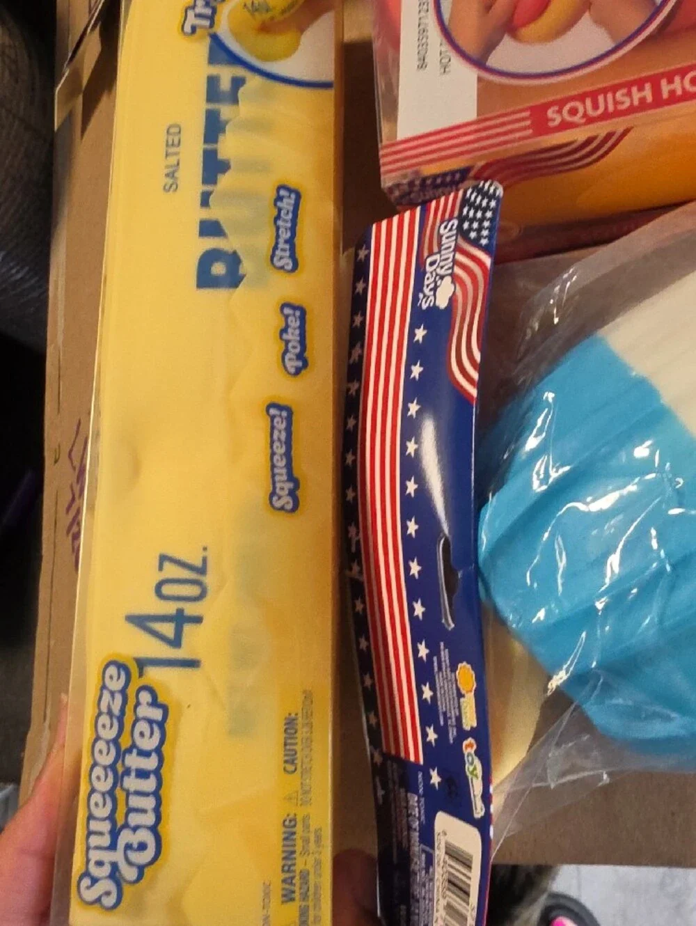 Red, White & Blue Squish Popsicle and Hot Dog Toy Set